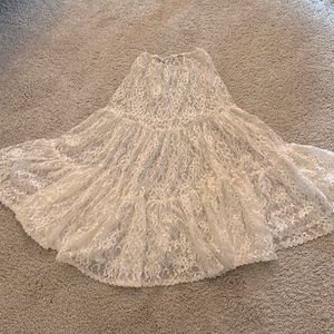 tiered full lace skirt